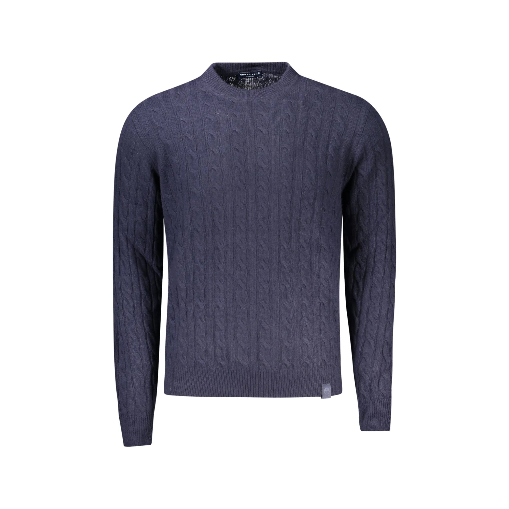 North Sails Maglione Uomo Blu Girocollo a Treccia in Lana Maglie - foto prodotto